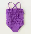 Malla "The Children´s Place" - Violeta con volados y flor
