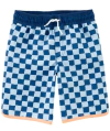 Malla "Carter´s" - Cuadritos azul y celeste, con detalles en salmón