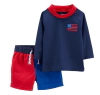 Conjunto "Carter´s" - Remera UV manga larga + malla azul y roja