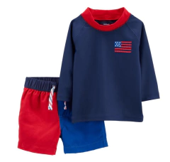 Conjunto "Carter´s" - Remera UV manga larga + malla azul y roja