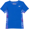 Remera UV - "Speedo" - Manga corta azul con florcitas