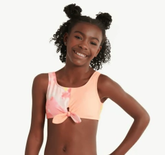 Top de malla "Justice" - Mitad batik, mitad naranja - comprar online