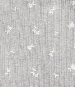 Musculosa "Old Navy" - De morley gris con florcitas blancas - comprar online