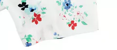Enterito "Carter´s" - De algodón blanco con flores rojas y azules - Lupeluz