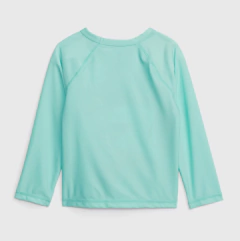 Remera UV "Gap" - Verde agua, manga larga con tiburón 3D en internet