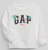 Buzo "Gap". Cuello redondo blanco estampado "Miami"