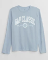 Remera "GAP". Celeste con logo blanco Gap classic (Unisex)