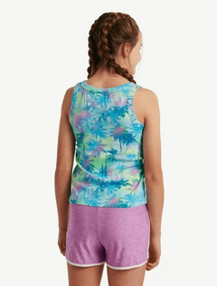 Musculosa "Justice" - De colores con palmeras - Talle grande - Lupeluz