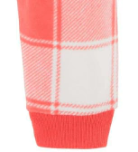Osito "Carter´s", micropolar -Cuadritos rosa y blanco, con corazon en la cola, cierre y capucha, sin pies - Lupeluz