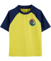 Remera UV "Carter´s" - Amarilla con mangas cortas en azul