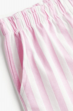 Short "H&M" - Rayado rosa y blanco con bolsillos en internet