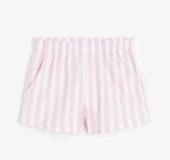 Short "H&M" - Rayado rosa y blanco con bolsillos