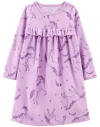 Camisón "Carter´s", micropolar - Lila con unicornios - Súper largo y abrigado
