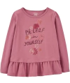 Remera "Carter´s" - Rosa oscuro con Belif in yourself con volado