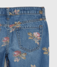 Jean "GAP" - Recto, con flores estampadas (ver medidas) - tienda online