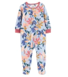 Osito "Carter´s", micropolar - Celeste con flores de colores