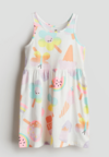 Vestido H&M - Little Girl - Blanco con dibujos grandes de colores