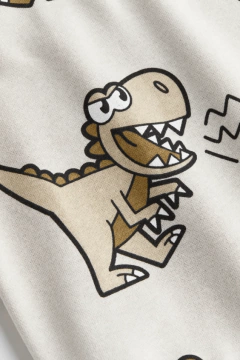 Buzo "H&M". Beige con dinosaurios, de algodón rústico, sin frisa en internet