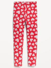 Calza "Old Navy". Roja con corazones rosas