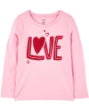 Remera "Carter´s" - Rosa con Love con brillitos