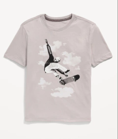 Remera "Old Navy" - Gris con Skater