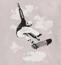 Remera "Old Navy" - Gris con Skater - comprar online
