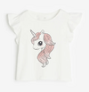 Remera "H&M" - Cruda unicornio con volado en las mangas