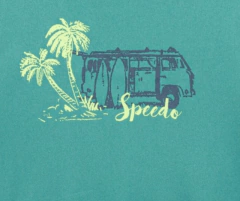 Remera UV - "Speedo" - Little Boy - Manga corta verde con dibujo estampado - comprar online