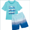 Conjunto "iXtreme" - Big Boy - Remera UV manga corta + malla celeste "Sea Surf"