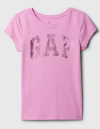 Remera "Gap" - Rosa con logo fucsia brilloso
