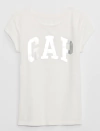 Remera "Gap" - Blanca con logo estampado en plateado