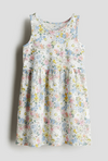 Vestido H&M - Blanco con florcitas rosas, azules y verdes