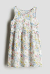 Vestido H&M - Blanco con florcitas rosas, azules y verdes