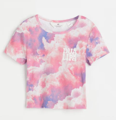 Remera H&M - De morley batik rosa con "Dua Lipa"