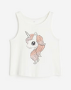 Musculosa H&M - Cruda con unicornio