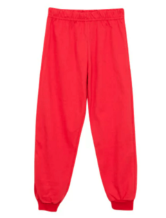 Pijama "Disney" - Mickey remera blanca con letras blancas y pantalón rojo - tienda online