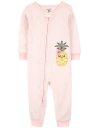 Osito "Carter´s" - Baby Girl - De algodón rayado rosa con ananá, sin pies