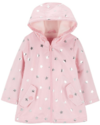 Campera impermeable "Carter,s" - Rosa con estrellas plateadas