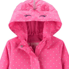 Campera impermeable "Carter,s" - Fucsia con lunares - comprar online