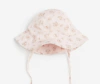 Gorro de sol "H&M" - Rosa con flores
