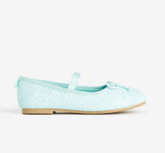 Zapatos "H&M" - Balerinas verde agua con glitter "Jazmin" (ver medidas en la descripción) - Lupeluz