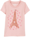 Remera "Osh Kosh" - Rosa con torre Eiffel