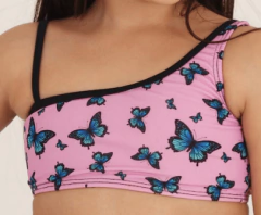 Bikini "Licor de Miel" - Lila y negro con mariposas en internet
