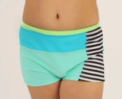 Malla "Licor de Miel" - Little Boy - Zunga verde y celeste flúo, con rayitas al costado - comprar online