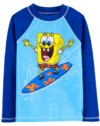 Remera UV "Carter´s" - Azul, manga larga, con Bob Esponja