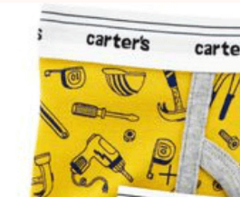 Slips "Carter´s" - Pack x 3 unidades - Amarillo, gris y azul con tractores y herramientas en internet