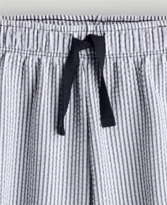 Short "H&M" - De algodón con trama, rayado azul marino y blanco - comprar online