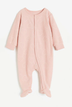 Osito "H&M", micropolar - Rosa con corazones