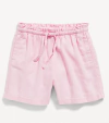 Short "Old Navy" - De lino rosa con bolsillos