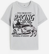 Remera H&M - Little Boy - Gris con auto negro Racing